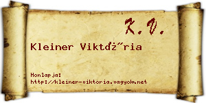 Kleiner Viktória névjegykártya